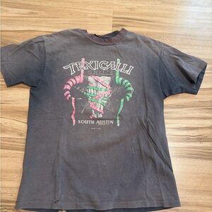 Texicalli Grille South Austin Texas Black Graphic Tee vintage thrashed